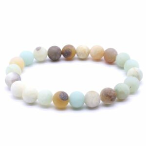 Bracelet en Amazonite naturelle 8 mm – origine Mozambique – TerraCristaux