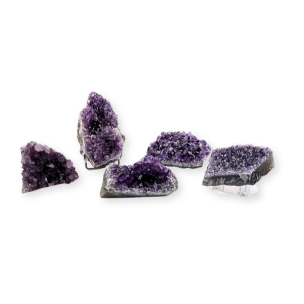 Lot d’améthystes naturelles d’Uruguay – sélection Los Catalanes